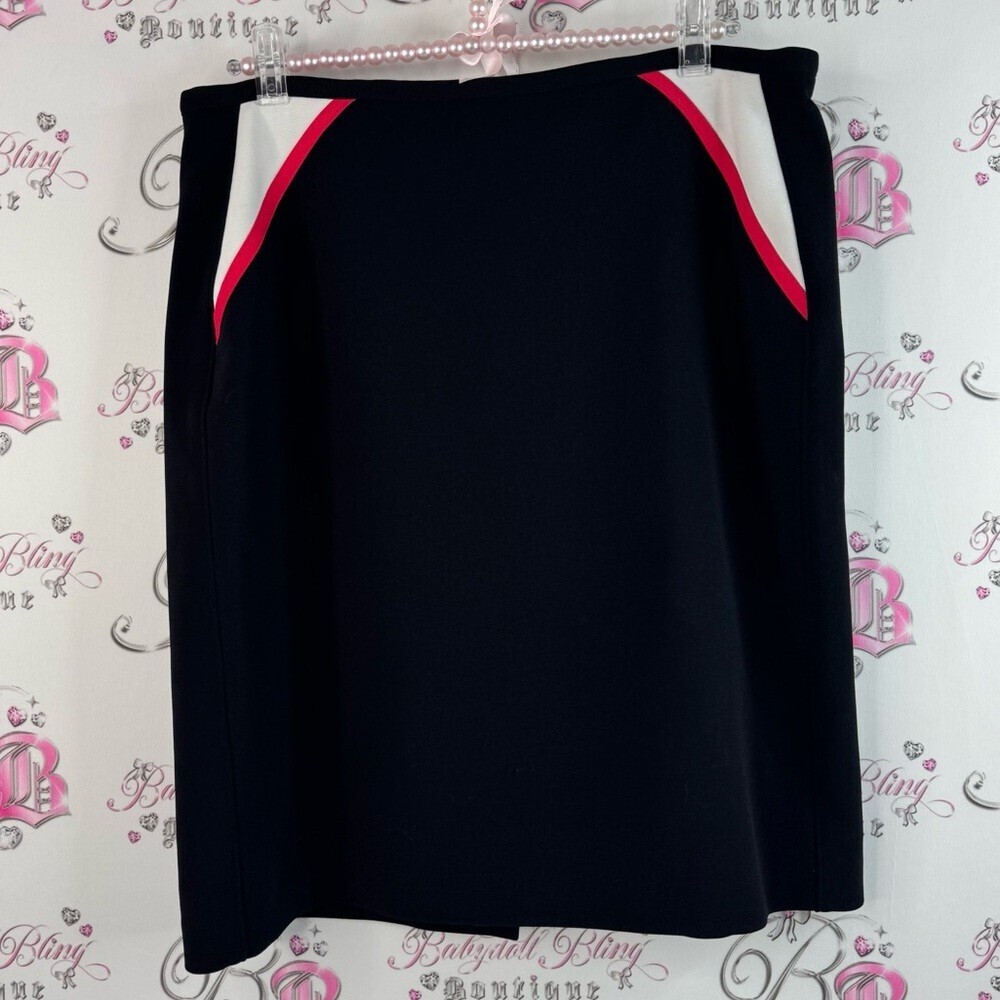 Tristan & iseut skirt Elegant Black White Women's Skirt details sides zip up
